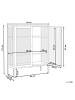 Beliani Vitrine LERRYN in Schwarz - (W) 90 x (H) 111 x (L) 35 cm