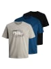 Jack and Jones 3er Pack JCOGRID Branding TEE SS Crew Neck MP in Mehrfarbig