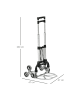 DURHAND Treppensteiger-47L x 47B x 100H cm-Silber+Schwarz