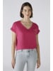 Oui T-Shirt reine Baumwolle in pink