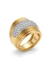 Luxenter Luxenter ring in brilliant zirconia, 18-carat yellow gold finish - Lilfu