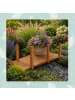 relaxdays Gartenbrücke in Orange - (B)150 x (H)55 x (T)67 cm