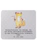 Mr. & Mrs. Panda Mousepad Sozialarbeiterin Erfolg mit Spruch in Grau Pastell