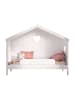 58 aufm Kessel HAUSBETT Kamila 2 213x172x99 mit Rückwand aus Massivholz+MDF in Weiß