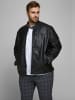 Jack & Jones Kunstleder Jacke Plus Oversize Biker Blouson Übergangs JJEROCKY in Schwarz