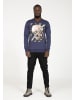 PLUS EIGHTEEN Herren Sweater Mit Print in Petrol