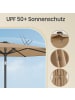 SONGMICS Sonnenschirm Sheld in Taupe - (H)239 x Ø270 cm