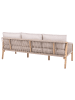 Beliani Gartensofa SUMBA in Braun/Beige - (W) 203 x (H) 84 x (L) 76 cm