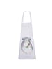 Mr. & Mrs. Panda Barista Schürze Chinchilla Blume ohne Spruch in Weiß