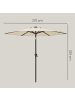 SONGMICS Sonnenschirm Sheld in Beige - (H)239 x Ø270 cm