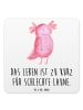 Mr. & Mrs. Panda Untersetzer Axolotl Glücklich mit Spruch in Weiß