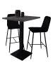 58 aufm Kessel TRESENTISCH Elene 70x70x106 schwarz matt/graphit