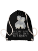 Mr. & Mrs. Panda Sportbeutel Pinguine Kuscheln mit Spruch in Schwarz