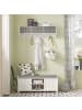 SoBuy Wandgarderobe in Weiß und Grau - (B)100 x (H)30 x (T)20cm