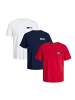 Jack & Jones T-Shirt Corp in Weiß / blau / rot