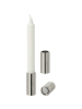 Novaliv 2er-Set Stabkerzenhalter Silber 2,5x5cm Weihnachtsdekoration Candle Ho in Silber