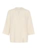 Kaffe Langarm-Bluse KAthea Regular fit in Light Sand Linen