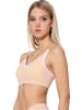 Yenita® Bustier mit Spitze Ribbed Collection in Beige