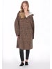 Schmuddelwedda Women Coat in dark beige black leo
