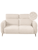 Beliani 2-Sitzer Sofa ARTUNA in Weiß/Braun - (W) 164 x (H) 78 x (L) 92 cm