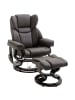 HOMCOM Relaxsessel mit Fußhocker in Braun 79L x 82B x 101H cm