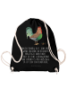 Mr. & Mrs. Panda wander rucksack Hahn Korn mit Spruch in Schwarz