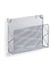 relaxdays Wand-Zeitschriftenhalter in Silber