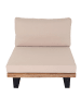 MCW Lounge-Sessel H54, Hellbraun, Polster beige