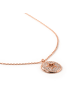 Luxenter necklace in polished metal and zirconia alloy with an 18k rose gold finish Lypil