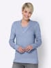 Sieh an! 2-in-1-Pullover in bleu-meliert