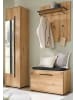 Furn.Design Garderoben-Set Evoke Eiche 4-teilig 140 cm, Flurgarderobe mit Spiegel