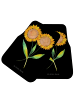 Mr. & Mrs. Panda Autoteppich Blume Sonnenblume ohne Spruch in Schwarz