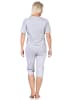 NORMANN CapriSchlafanzug Hose "New York City Loving" - 65222 in Grau