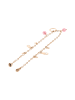 faina Women Ankle Bracelet in Rose Gold White