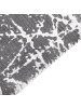Beliani Kurzflor HANLI in Grau/Weiß - (W) 80 x (H) 0.3 x (L) 150 cm