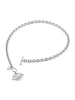 Guess Damen-Kette Kristall-Herz Silber
