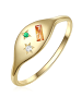 Glanzstücke München Ring Sterling Silber Zirkonia in gelbgold