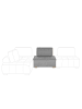 Beliani Sofaelement TIBRO in Grau/Braun - (W) 100 x (H) 40 x (L) 100 cm