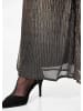 GOLDNER Kurzgröße:  Palazzohose Moderne Stretchhose mit Rundumdehnbund in schwarz / metallic / gemustert