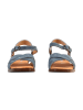 Divine Factory Alénoa Leder-Sandalen mit Absatz Blau
