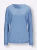 Sieh an! Ajour-Pullover in himmelblau