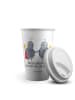 Mr. & Mrs. Panda To Go Becher Sternzeichen Zwilling mit Spruch in Weiß
