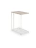 relaxdays Beistelltisch in Weiß/ Natur - (B)50 x (H)64 x (T)35 cm