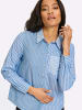 Heine Bluse in himmelblau-ecru-gestreift