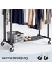 SONGMICS Kleiderständer Dalson in Schwarz - (B)59 x (H)163 x (T)99.7 cm