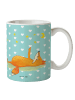 Mr. & Mrs. Panda Geschenktasse Fuchs Sterne ohne Spruch in Türkis Pastell