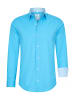 Rusty Neal Pastell Hemd S - 6XL Slim Fit Cotton-Stretch in Azur