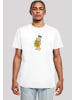 F4NT4STIC T-Shirt Fred Feuerstein Kick in weiß