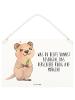 Mr. & Mrs. Panda Wanddekoration Quokka Happy mit Spruch in Weiß