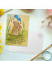 Mr. & Mrs. Panda Postkarte Hase Blume Design mit Spruch in Weiß